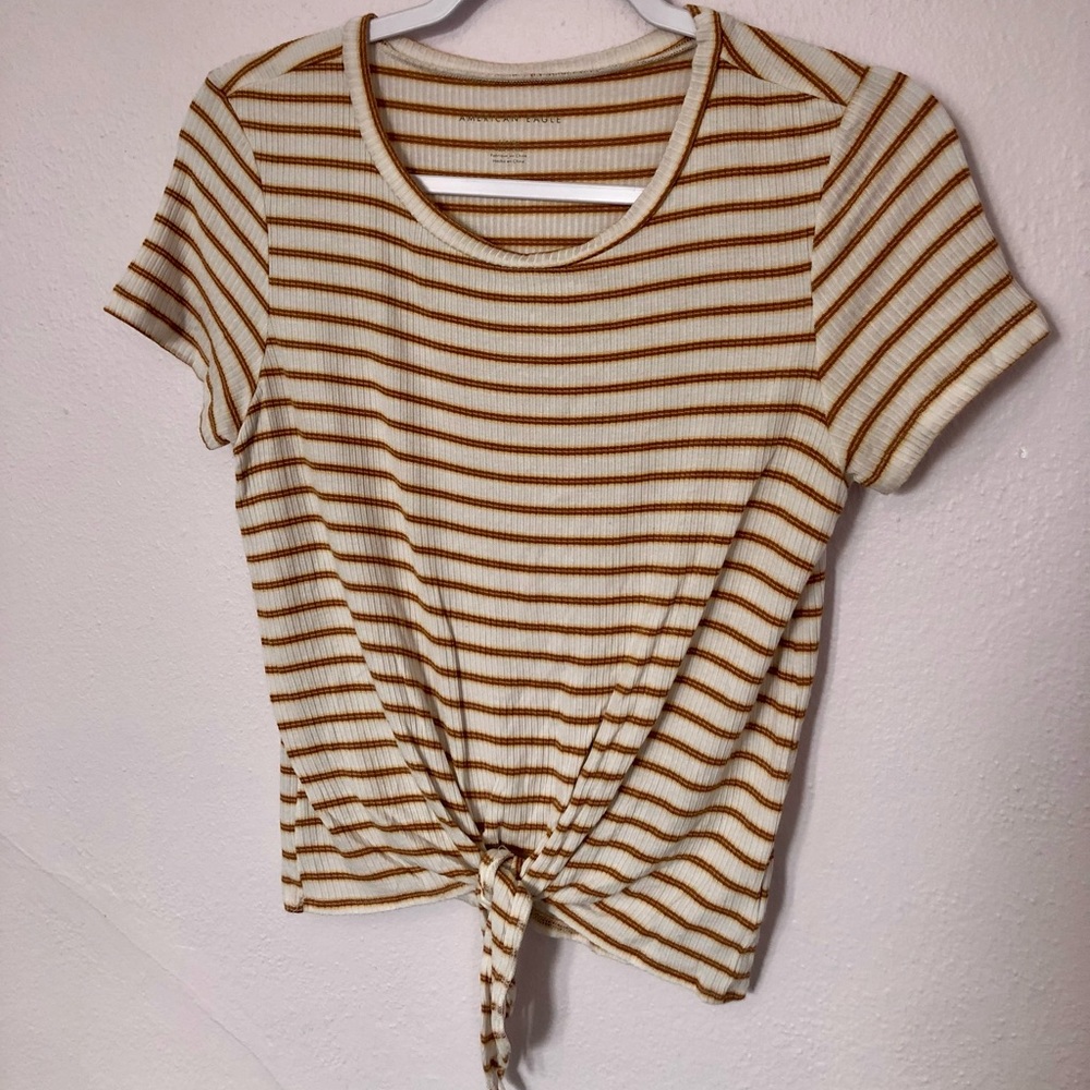 American Eagle Stripe Tie T-shirt